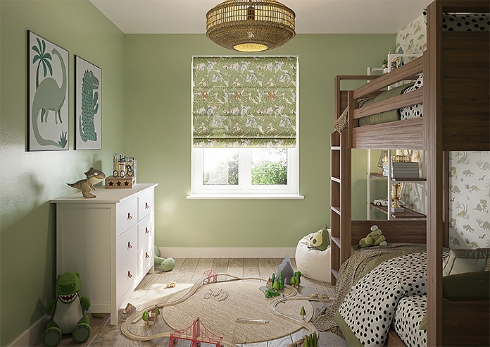 Wild Thing, Leaf - Motorised Roman Blind - Image 8